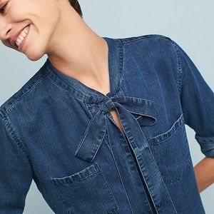 Rails Tie Neck Chambray Button Down